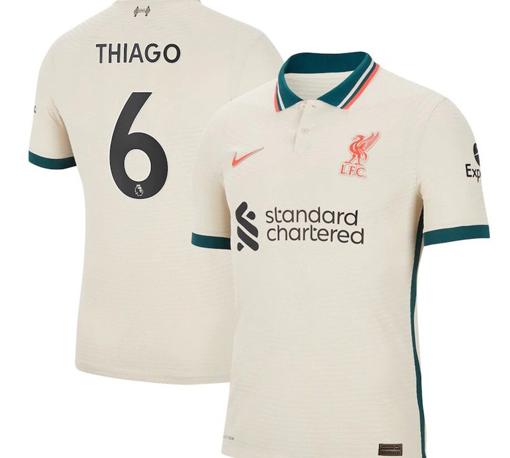 MAILLOT LIVERPOOL EXTERIEUR THIAGO ALCANTARA 2021-2022