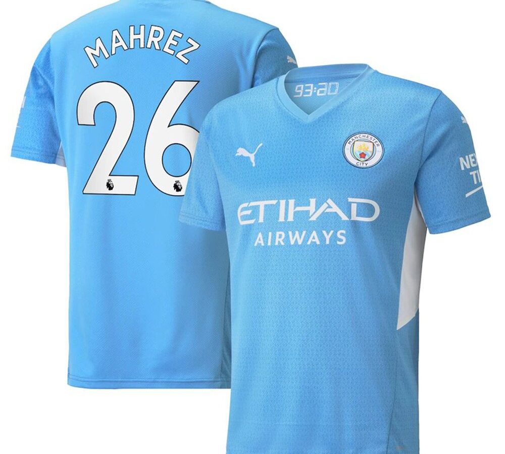 MAILLOT MANCHESTER CITY DOMICILE MAHREZ 2021-2022