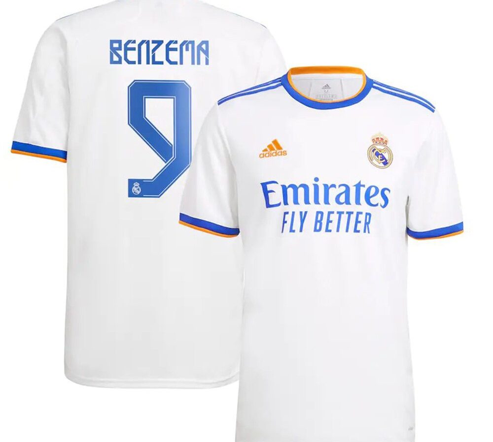 MAILLOT REAL MADRID DOMICILE BENZEMA 2021-2022