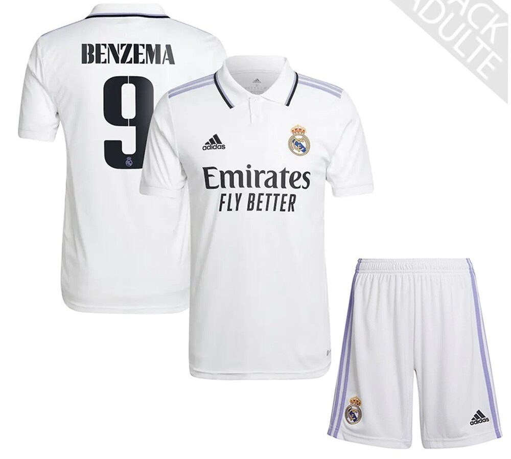PACK REAL MADRID DOMICILE BENZEMA 2022-2023
