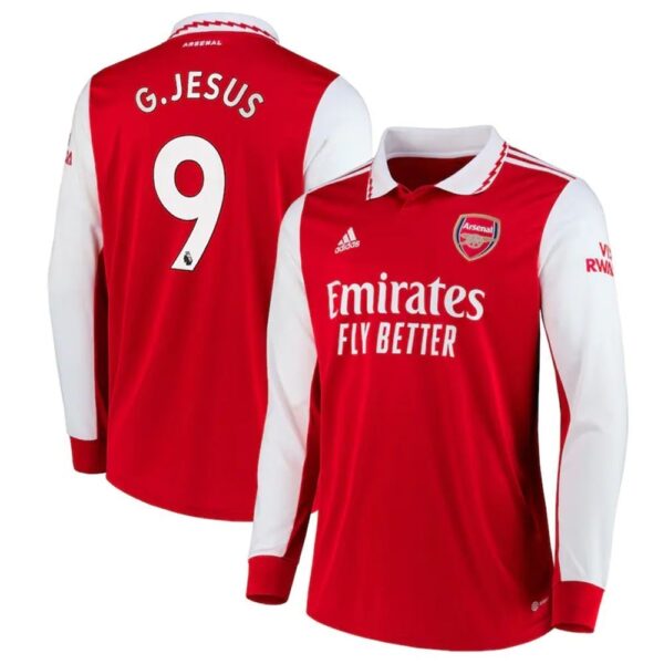 MAILLOT ARSENAL DOMICILE MANCHES LONGUES GABRIEL JESUS 2022-2023