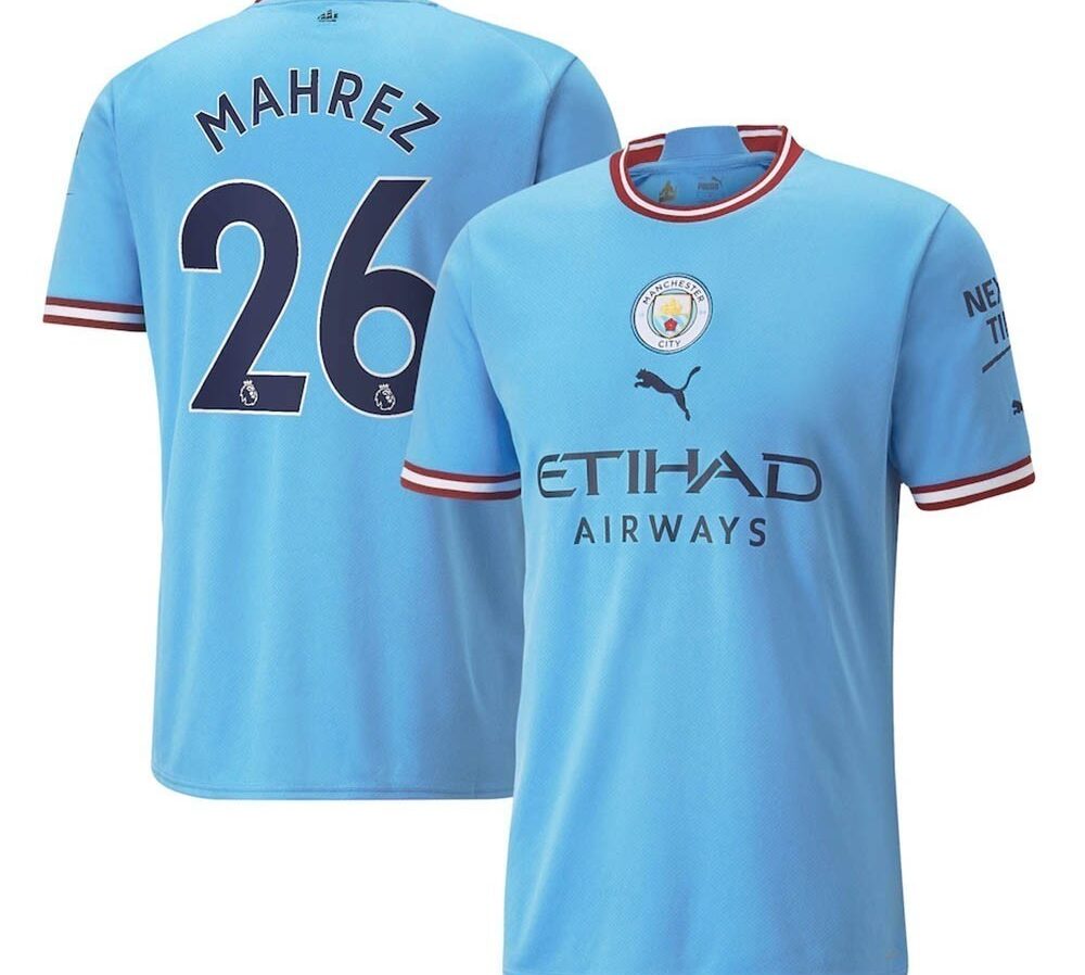 MAILLOT MANCHESTER CITY DOMICILE MAHREZ 2022-2023
