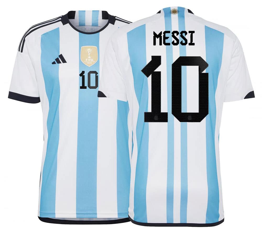 MAILLOT ARGENTINE DOMICILE MESSI 3 ETOILES 2022-2023