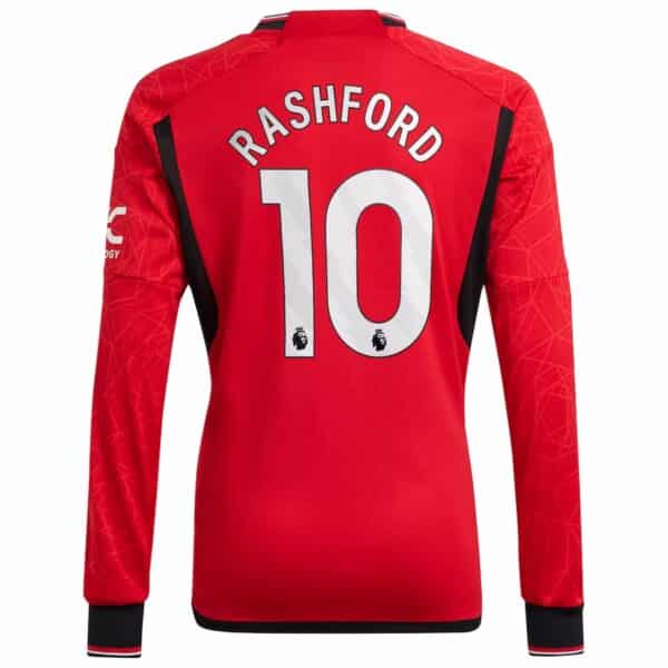 MAILLOT MANCHESTER UNITED DOMICILE MANCHES LONGUES RASHFORD 2023-2024