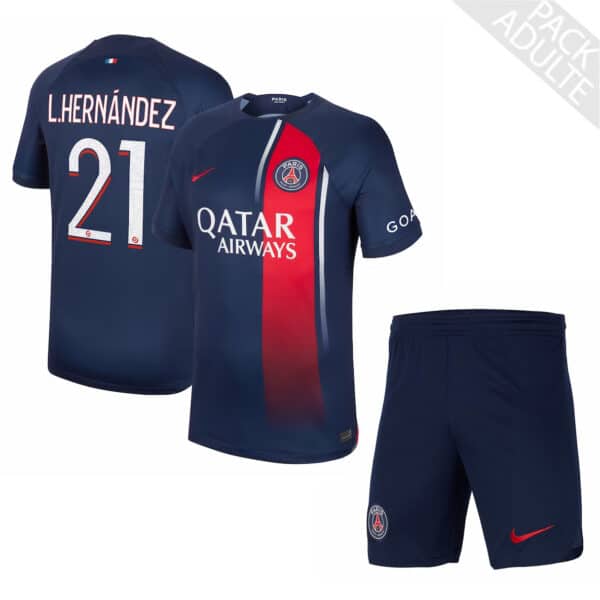 PACK PSG DOMICILE LUCAS HERNANDEZ ADULTE 2023-2024