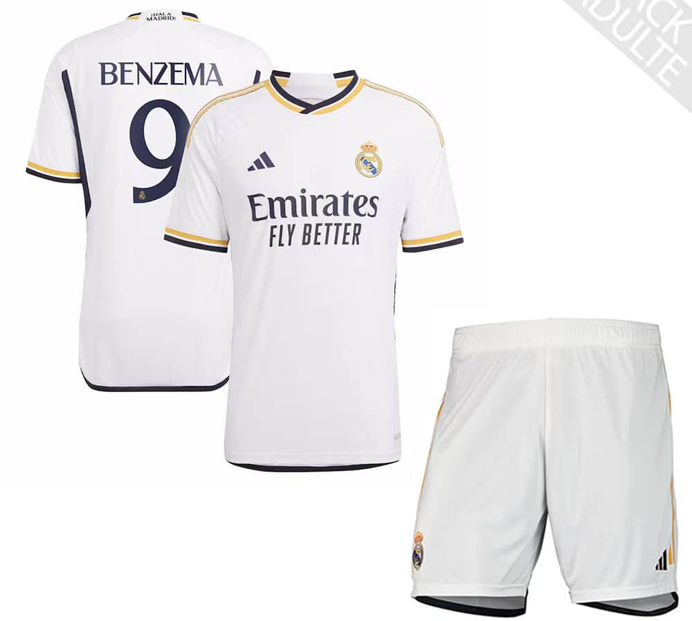 PACK REAL MADRID DOMICILE BENZEMA 2023-2024