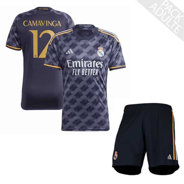 PACK REAL MADRID EXTERIEUR CAMAVINGA ADULTE 2023-2024