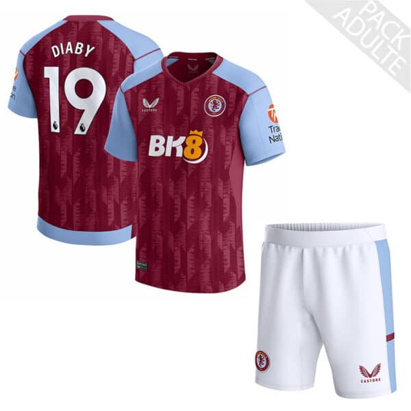 PACK ASTON VILLA DOMICILE DIABY ADULTE 2023-2024